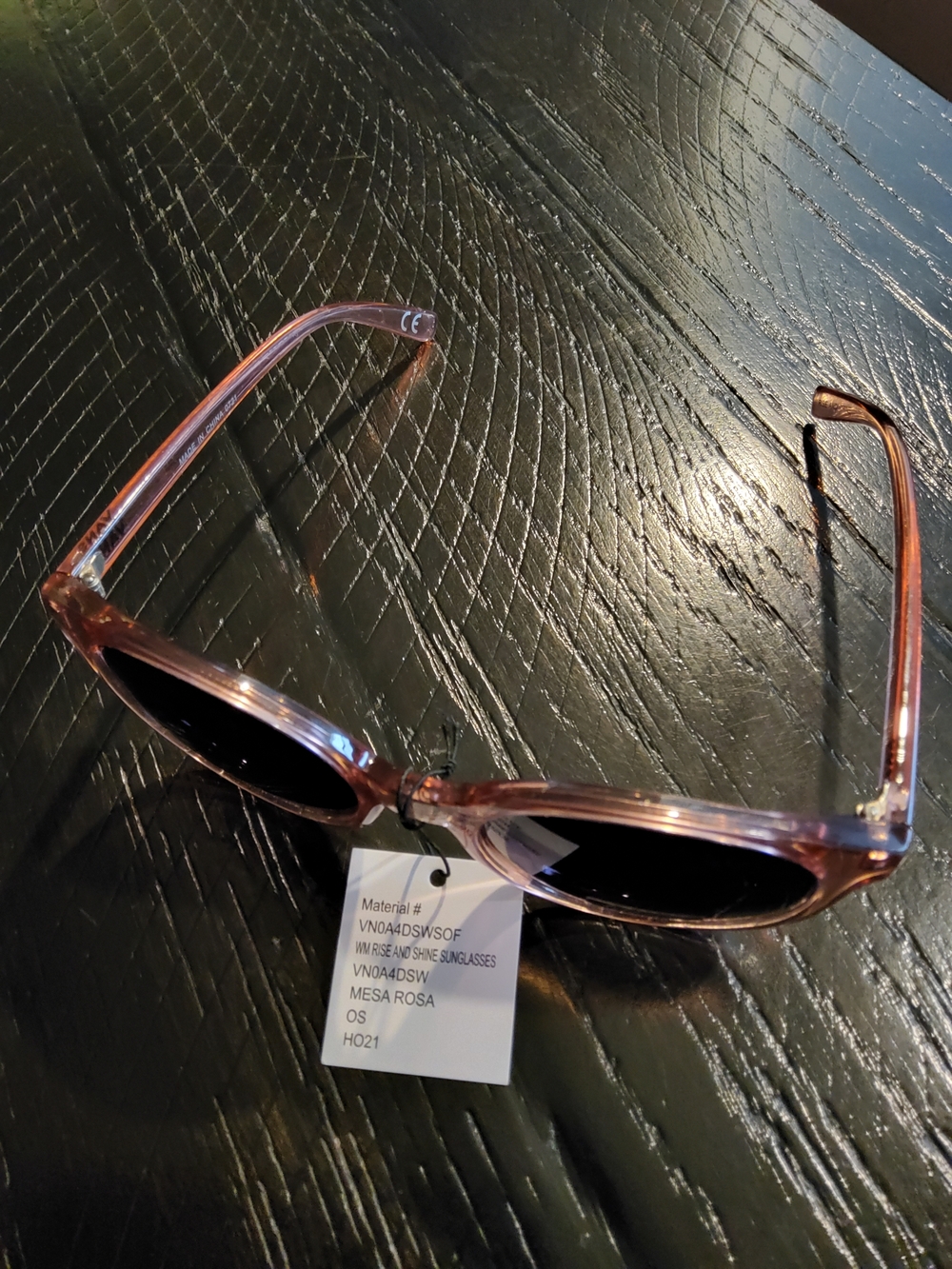 Vans Round Pink Transparent Frame Sunglasses - Picture 2 of 4